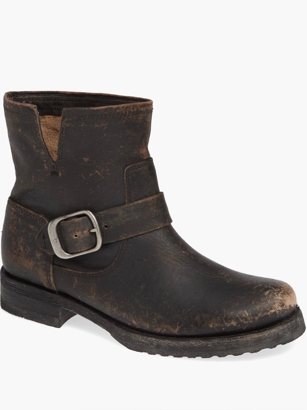 🖤NWT FRYE Veronica Short Bootie Black Distressed🖤